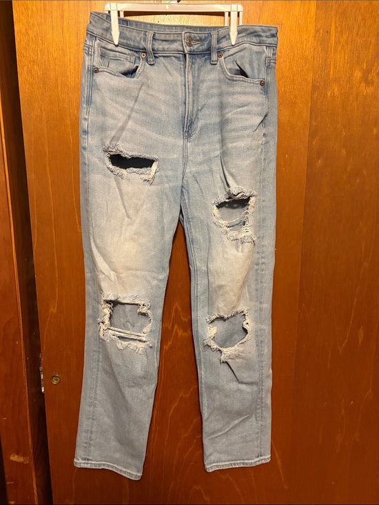 American Eagle Outfitters Denim - Light blue distressed jeans